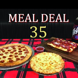 Image for MEAL DEAL- SM SQ 2 TOP- LG RND 1 TOP, CH BREAD, 2 LITER.