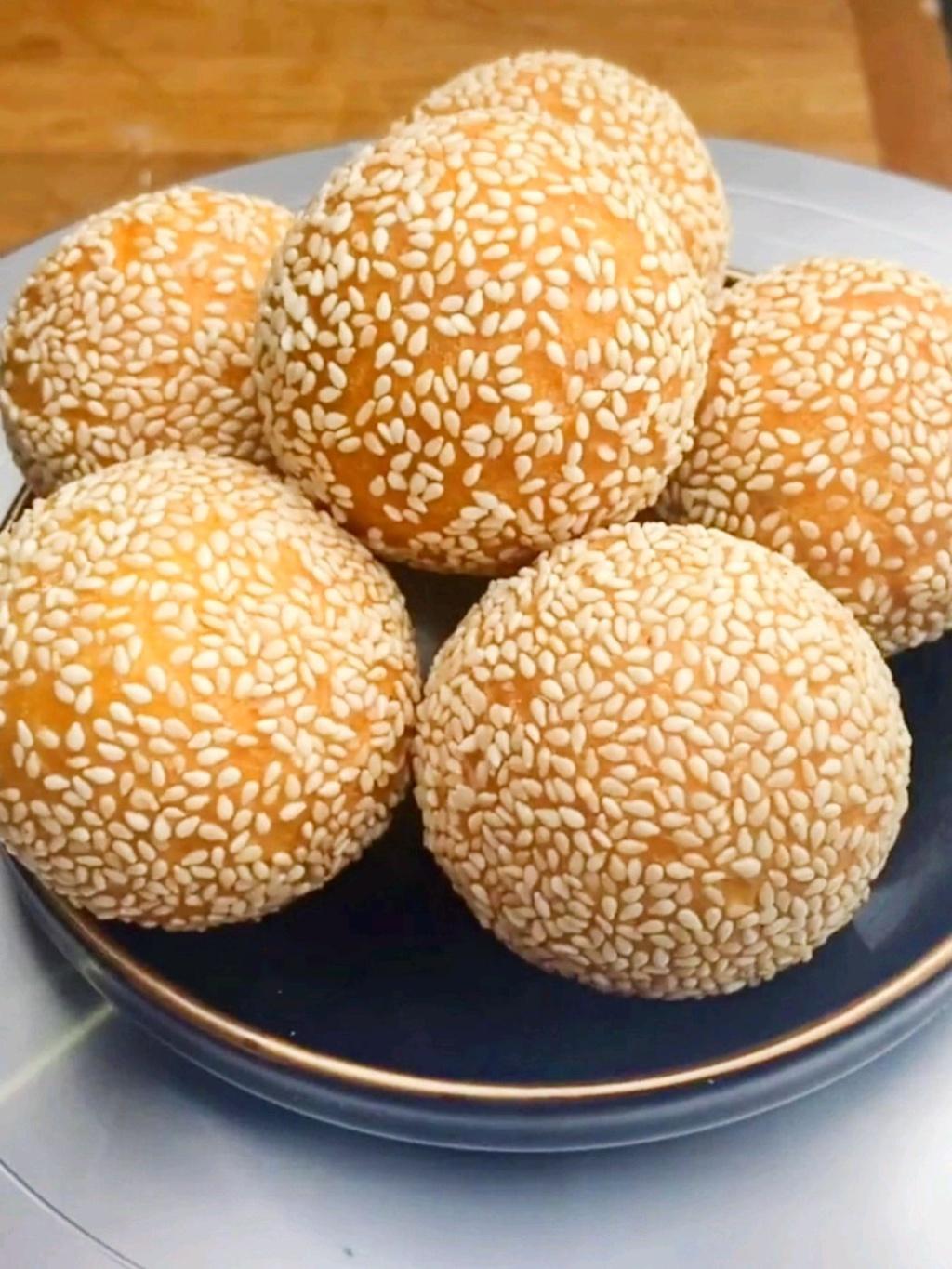 1003 Golden Sesame Ball (6)香酥芝麻球
