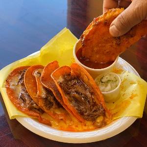 #30     3 Queso Birria Tacos w/4oz consome