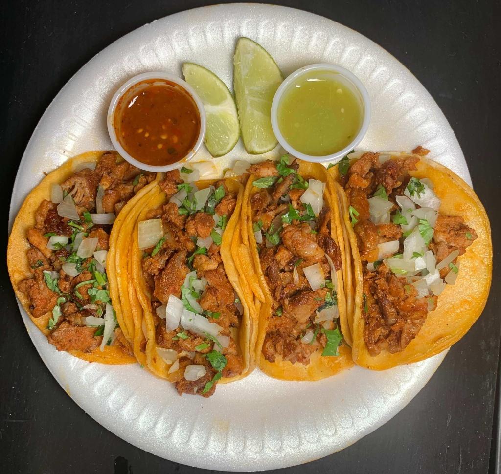 #1  3 Tacos/Chips/MD Drink