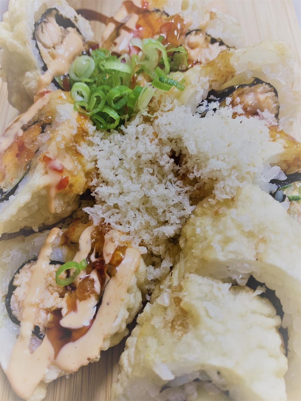 Spicy Salmon Tempura.